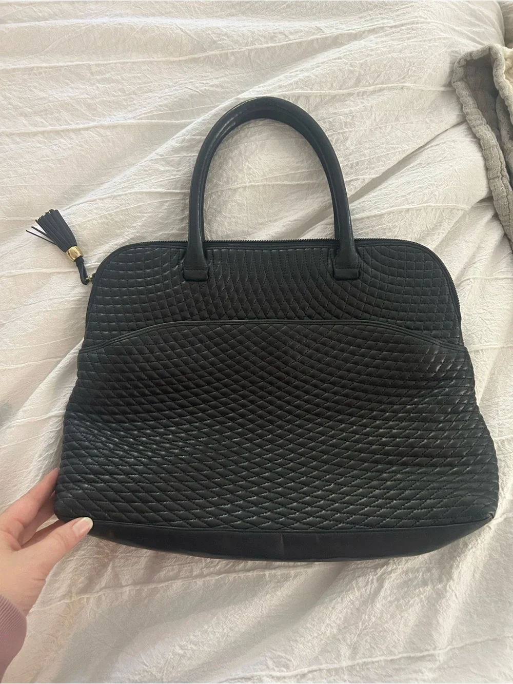 Bally Black Leather Tote Bag
